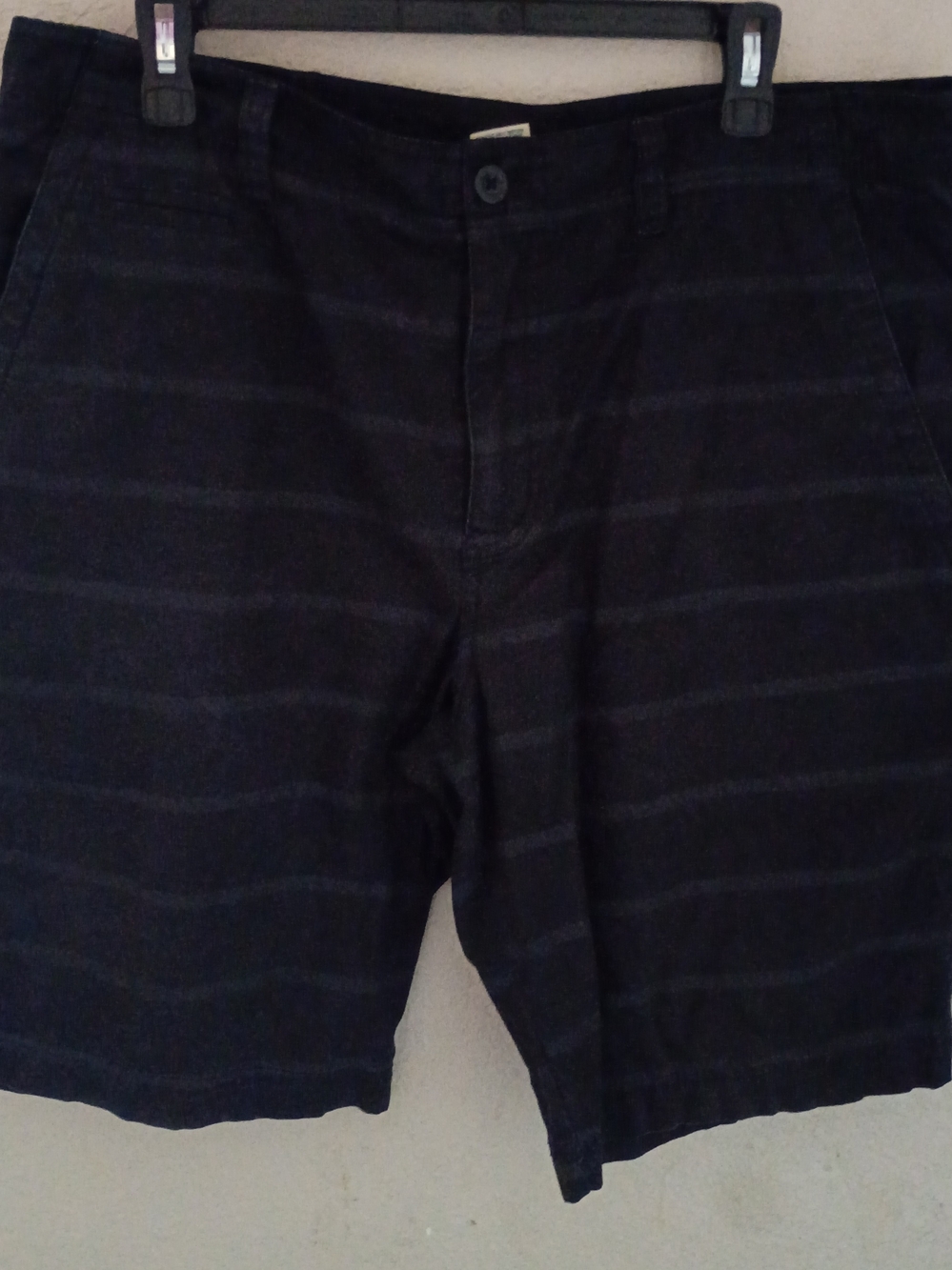 Men's Dark Black Striped Casual Shorts